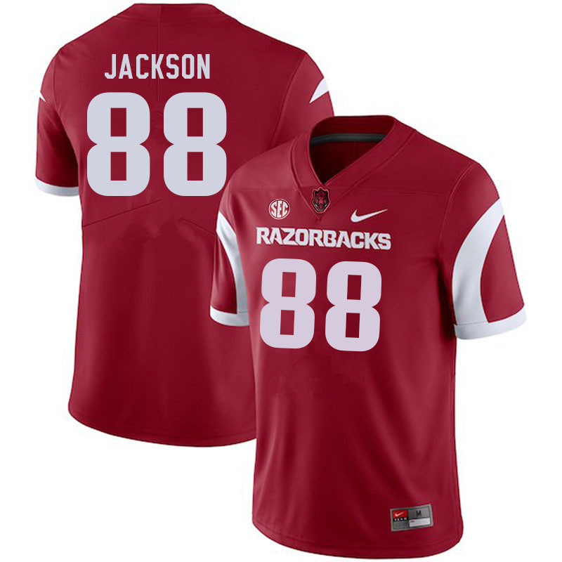 Men #88 Koilan Jackson Arkansas Razorbacks College Football Jerseys Sale-Cardinal - Click Image to Close